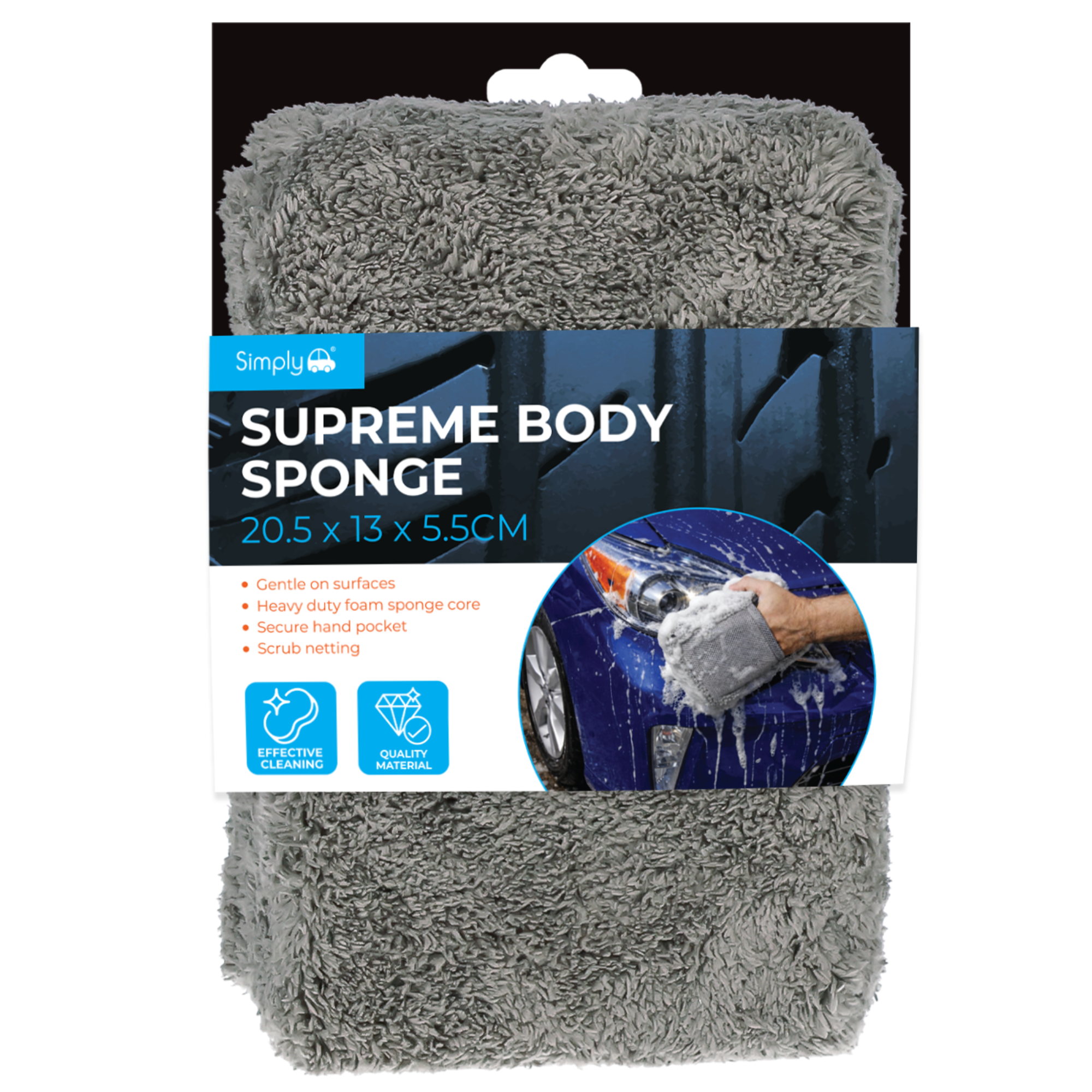 SIMPLY Supreme Body Sponge 20.5x13x5.5cm