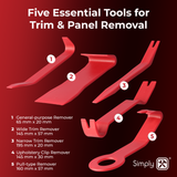 Simply Tools 5pk Trim Remover Set