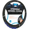 Simply Luxury Black & Blue Steering Wheel Cover