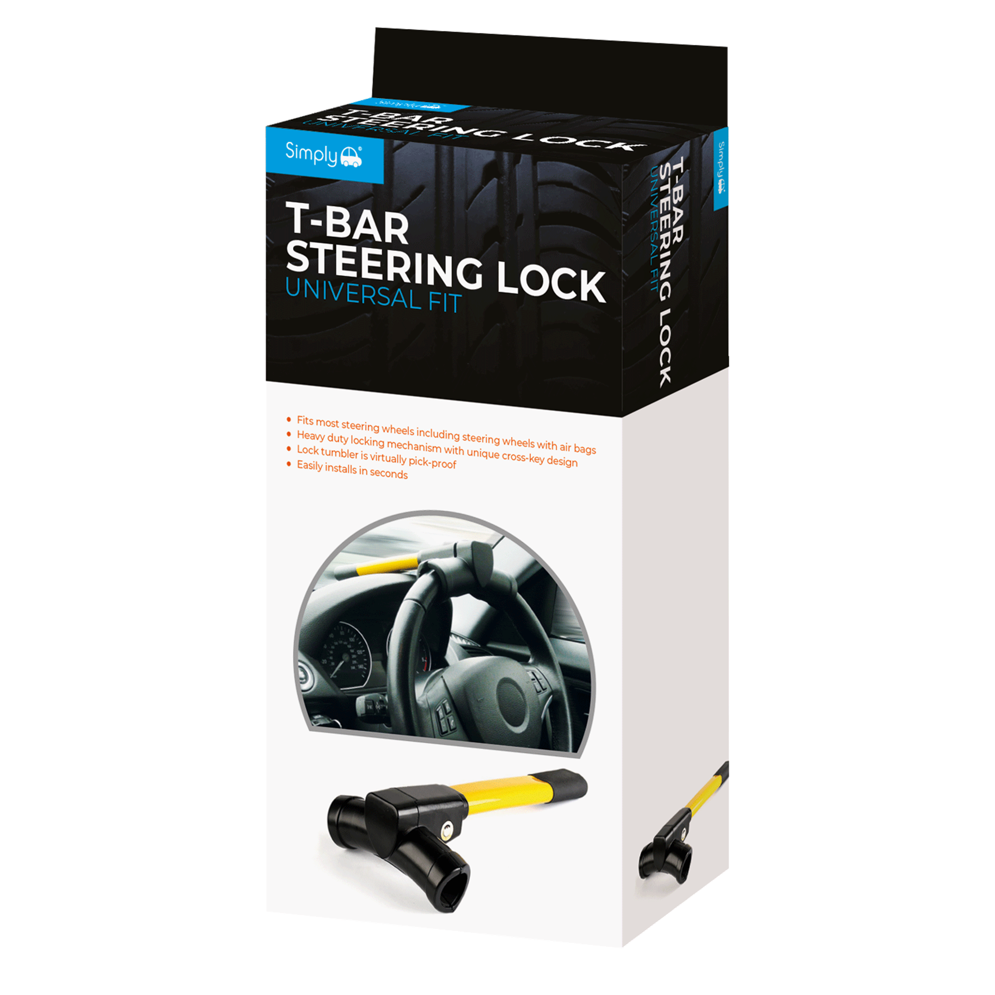 Simply T-Bar Steering Wheel Lock
