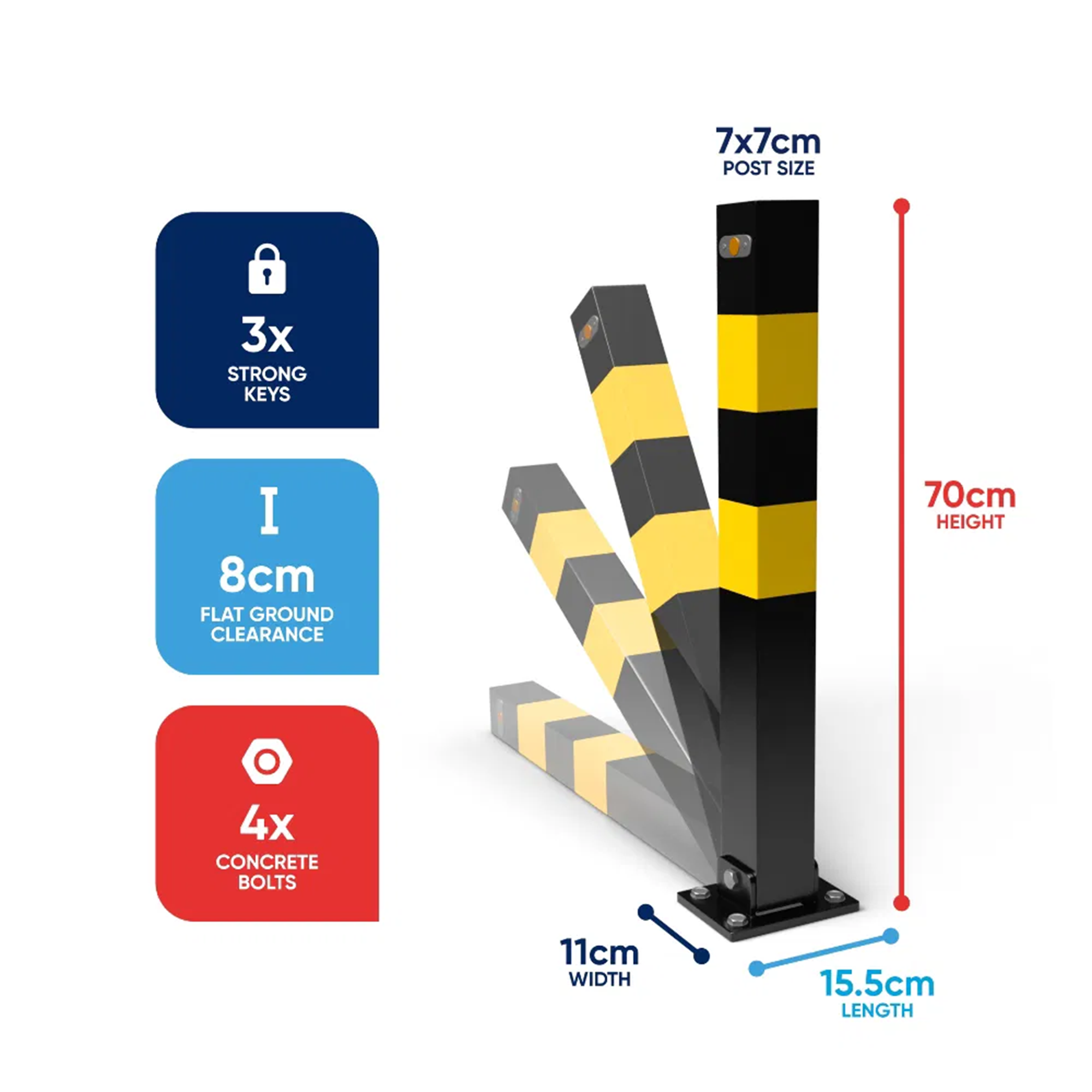 Heavy Duty Folding Parking Post