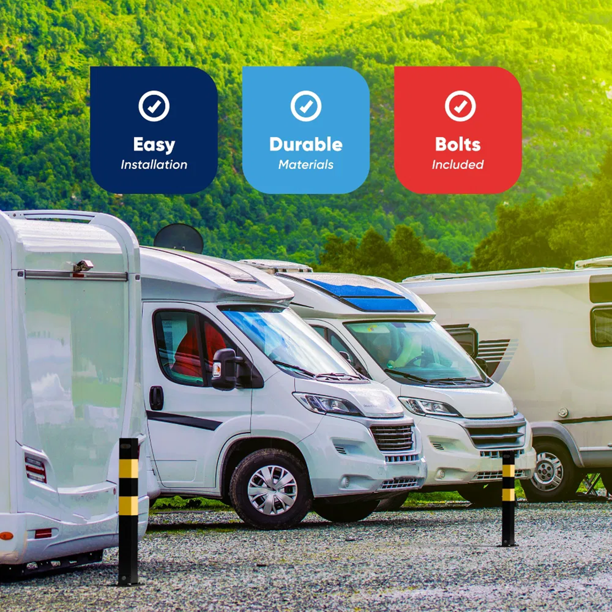 Heavy Duty Folding Parking Post