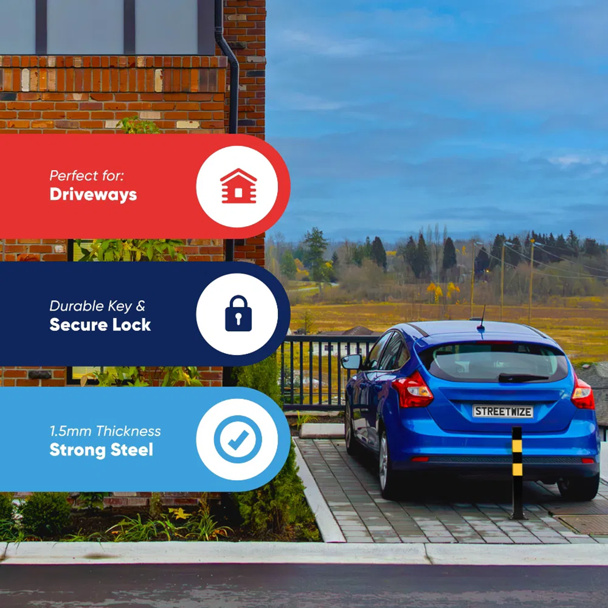 Heavy Duty Folding Parking Post