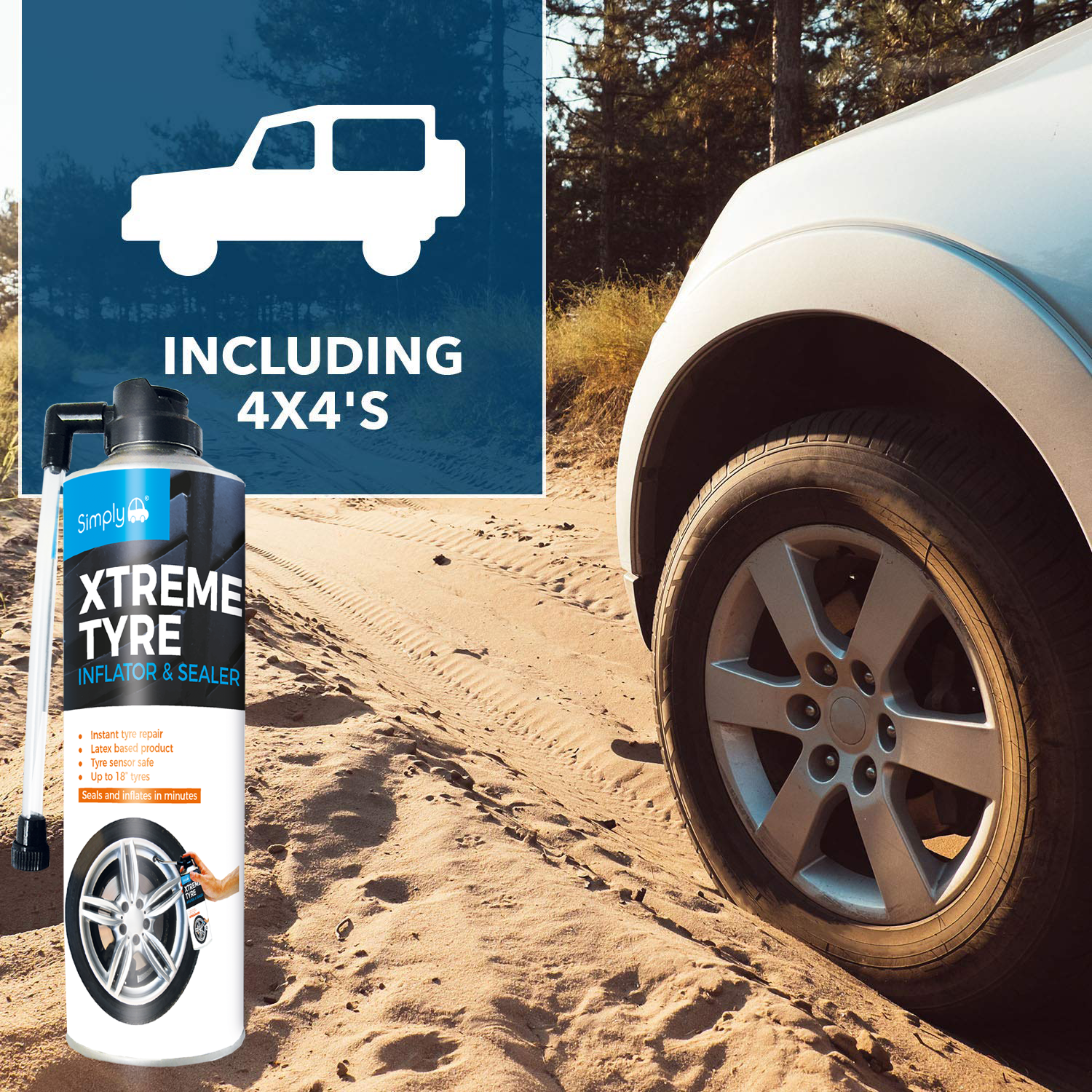 Simply Xtreme Tyre Inflator & Sealer 500ml
