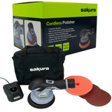 Sakura cordless car polisher, portable, smooth paint finishing.