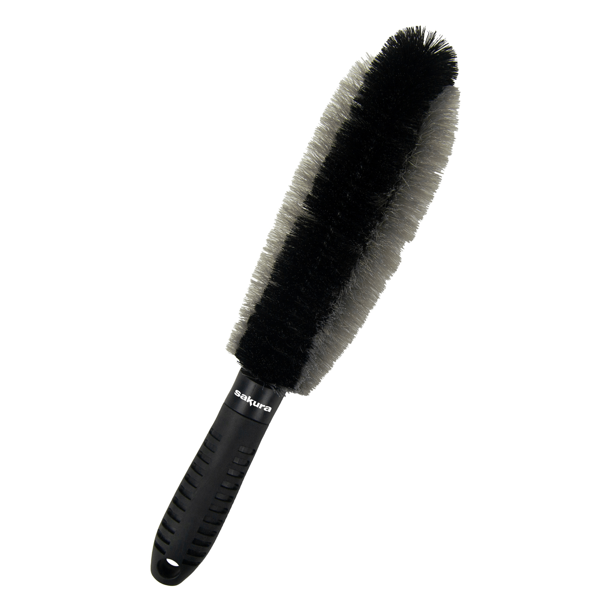 Sakura Large Alloy Wheel Brush with long handle and soft bristles, designed for cleaning car alloy wheels and hard-to-reach areas