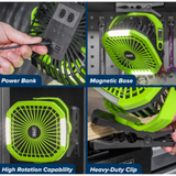 Sealey 8" Small Portable Clip Fan with Worklight 4-Speed