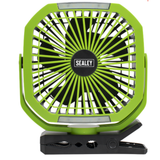 Sealey 8" Small Portable Clip Fan with Worklight 4-Speed