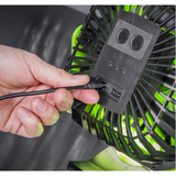 Sealey 8" Small Portable Clip Fan with Worklight 4-Speed