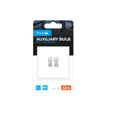 Twin pack 12V auxiliary bulbs 504, dashboard or indicator replacement.