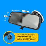 Simply Dipping Interior Suction Mirror 21x5cm; adjustable mirror for vehicle interior monitoring