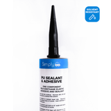Simply PU Sealant & Adhesive 310ml in black; strong waterproof adhesive for car repairs, construction, and DIY sealing