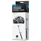 Simply Steering Wheel Lock for cars; anti-theft security device with heavy-duty steel construction