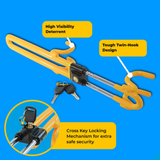 Simply Traditional Double Hook Steering Wheel Lock for enhanced car security; durable and easy-to-use vehicle anti-theft device