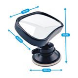 Simply Adjustable Child Safety Mirror for cars; allows parents to monitor rear-facing children while driving
