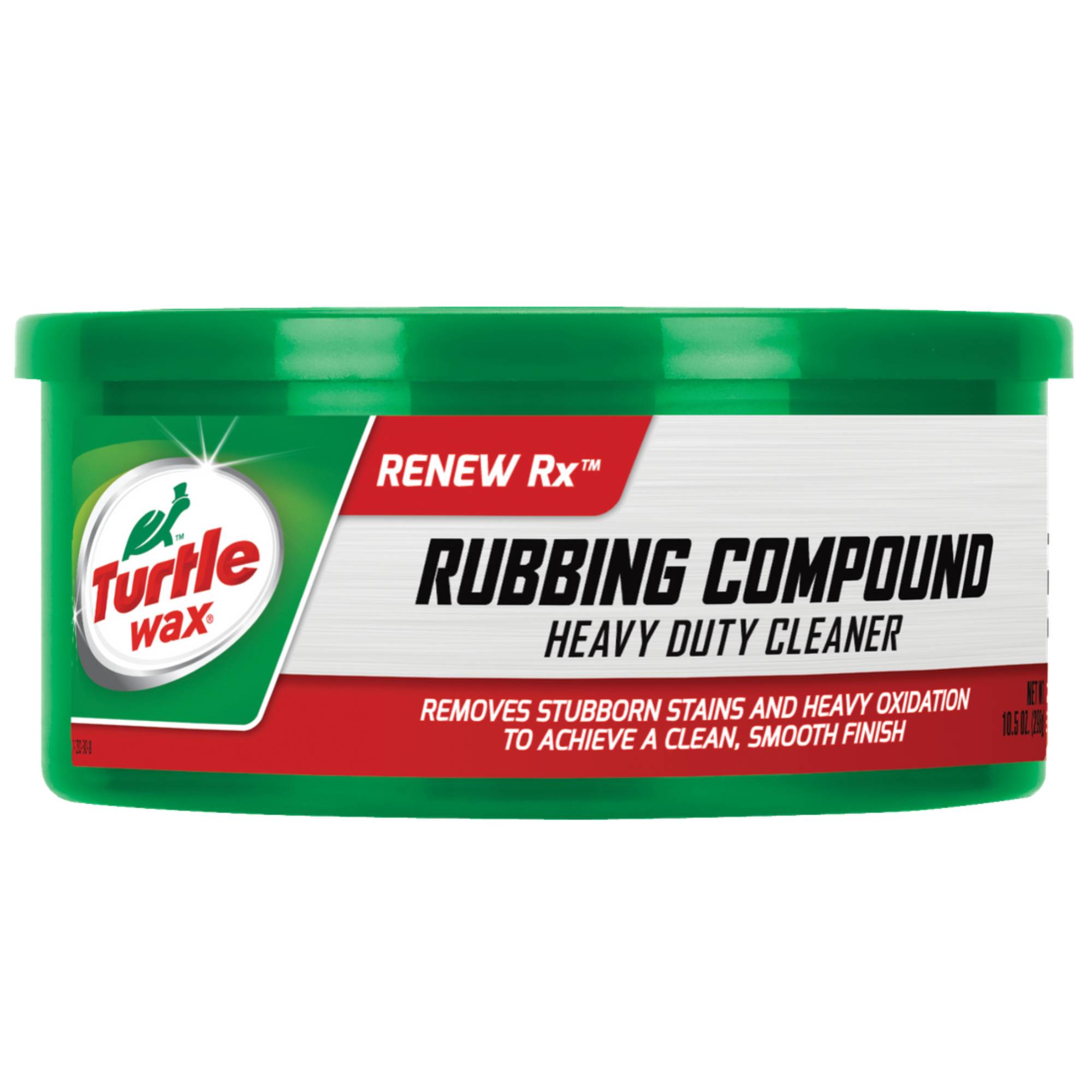 Turtle Wax Red Rubbing Compound, 298g — red automotive polishing compound in a round container with a green and white label