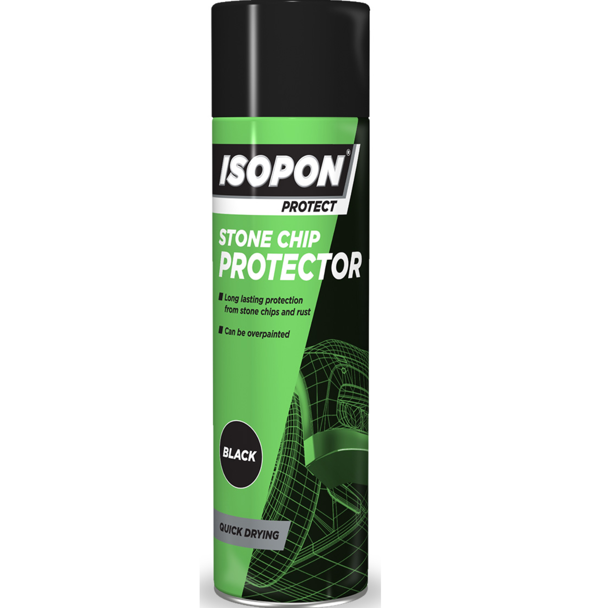 Isopon Stone Chip Protector Aerosol Black 450ml