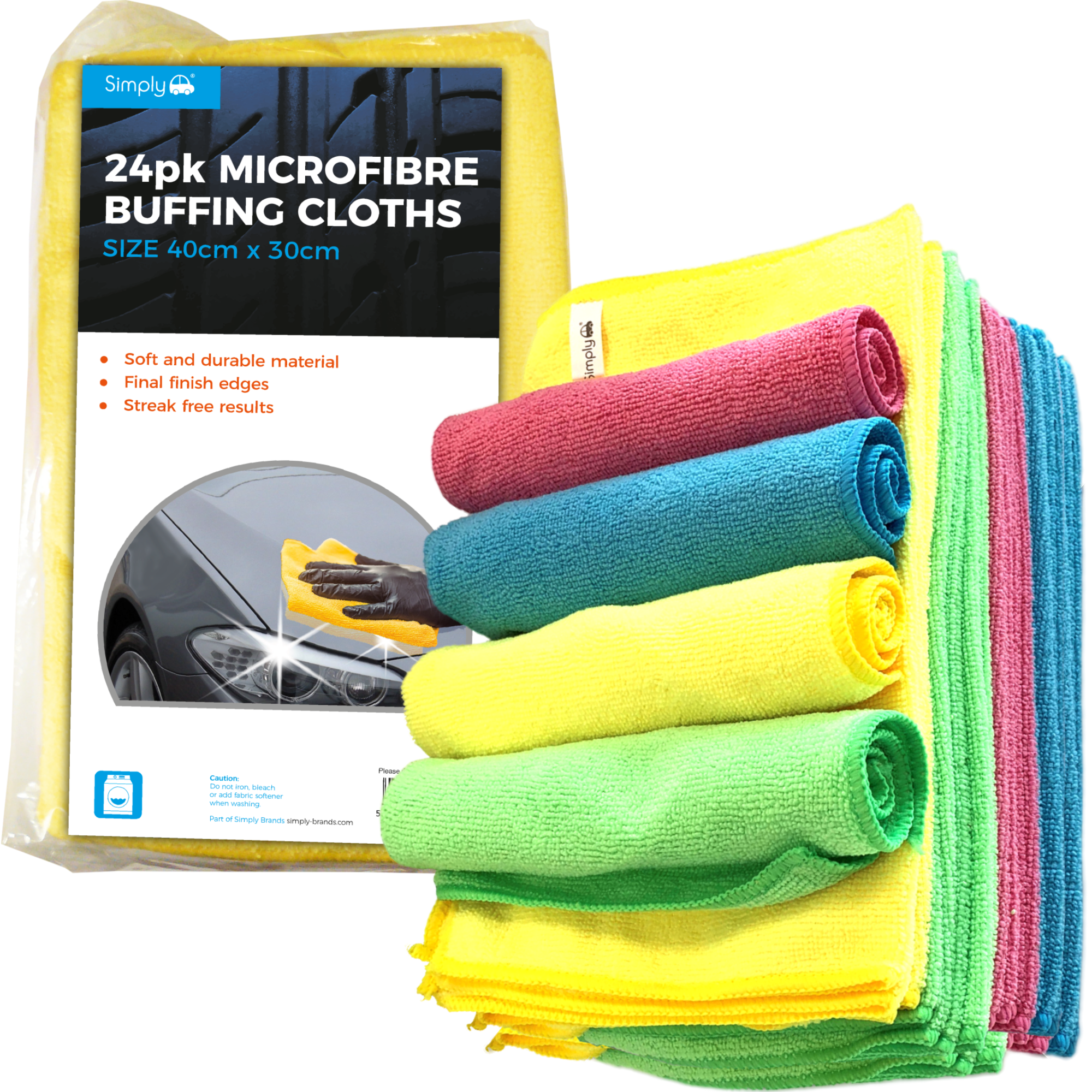 Microfibre Buffing Cloths 24 Pack