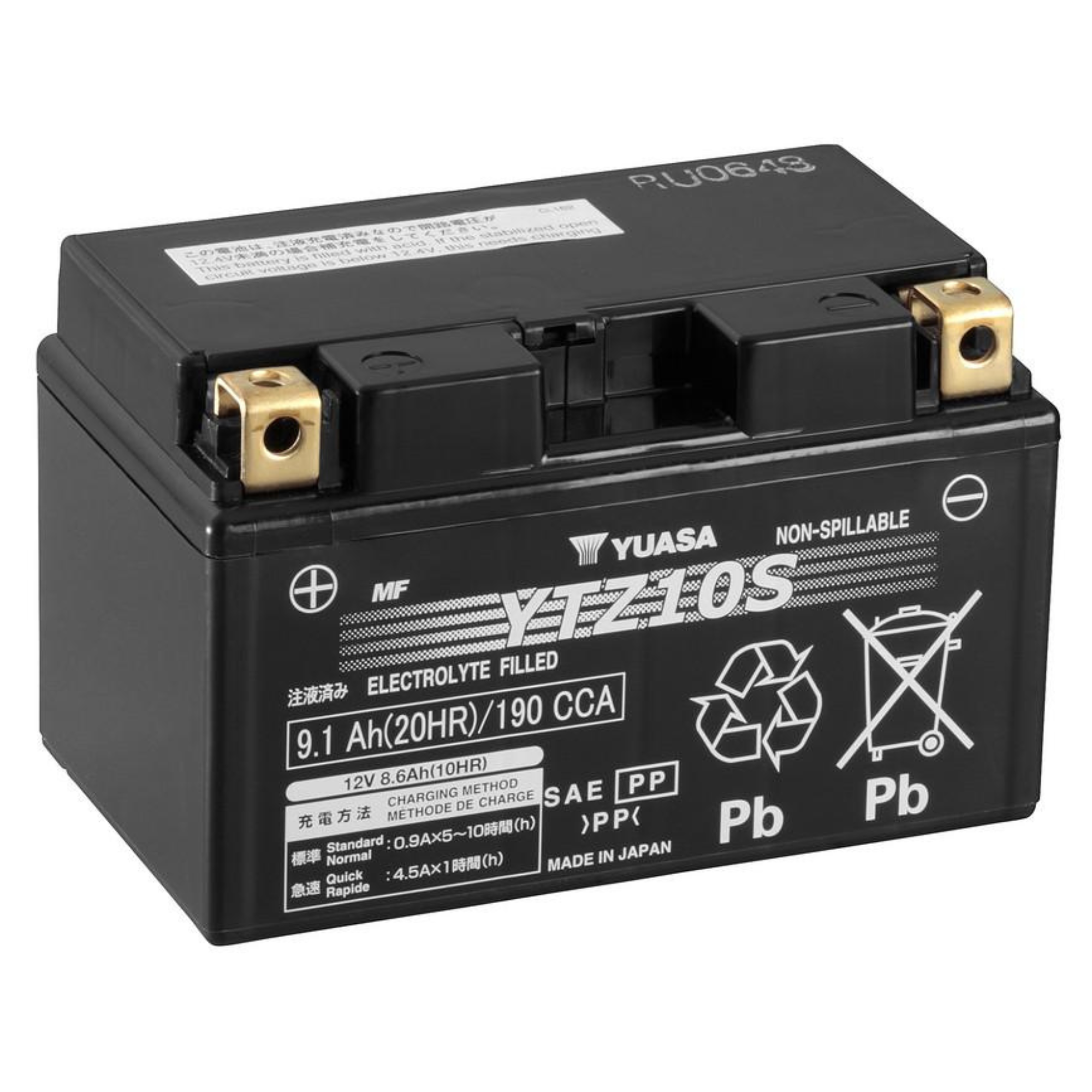 Yuasa YTZ10S (WC) 12V High Performance MF VRLA Battery