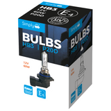Simply HB3 12V 60W Halogen Headlight Bulb; replacement automotive headlight for cars and vans