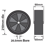 Maypole 210 X 75Mm Spare Wheel For Mp755