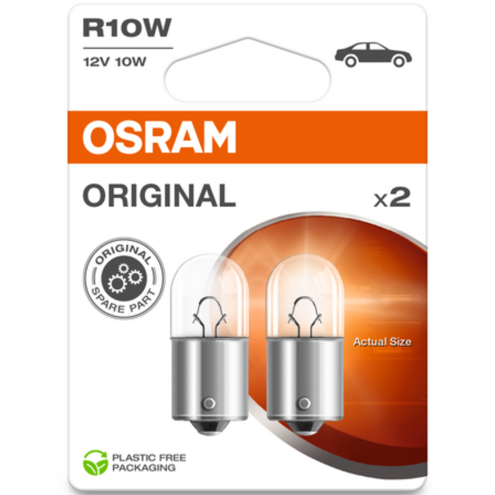 Osram Original 245 12V R10W Side & Tail Light Bulbs (Twin Blister)