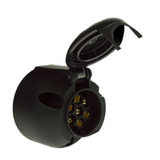 7-pin trailer socket, MP23 12N plastic, reliable towing electrical connection.