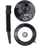 collapsible flexible funnel for automotive liquids, oil and fuel filling.
