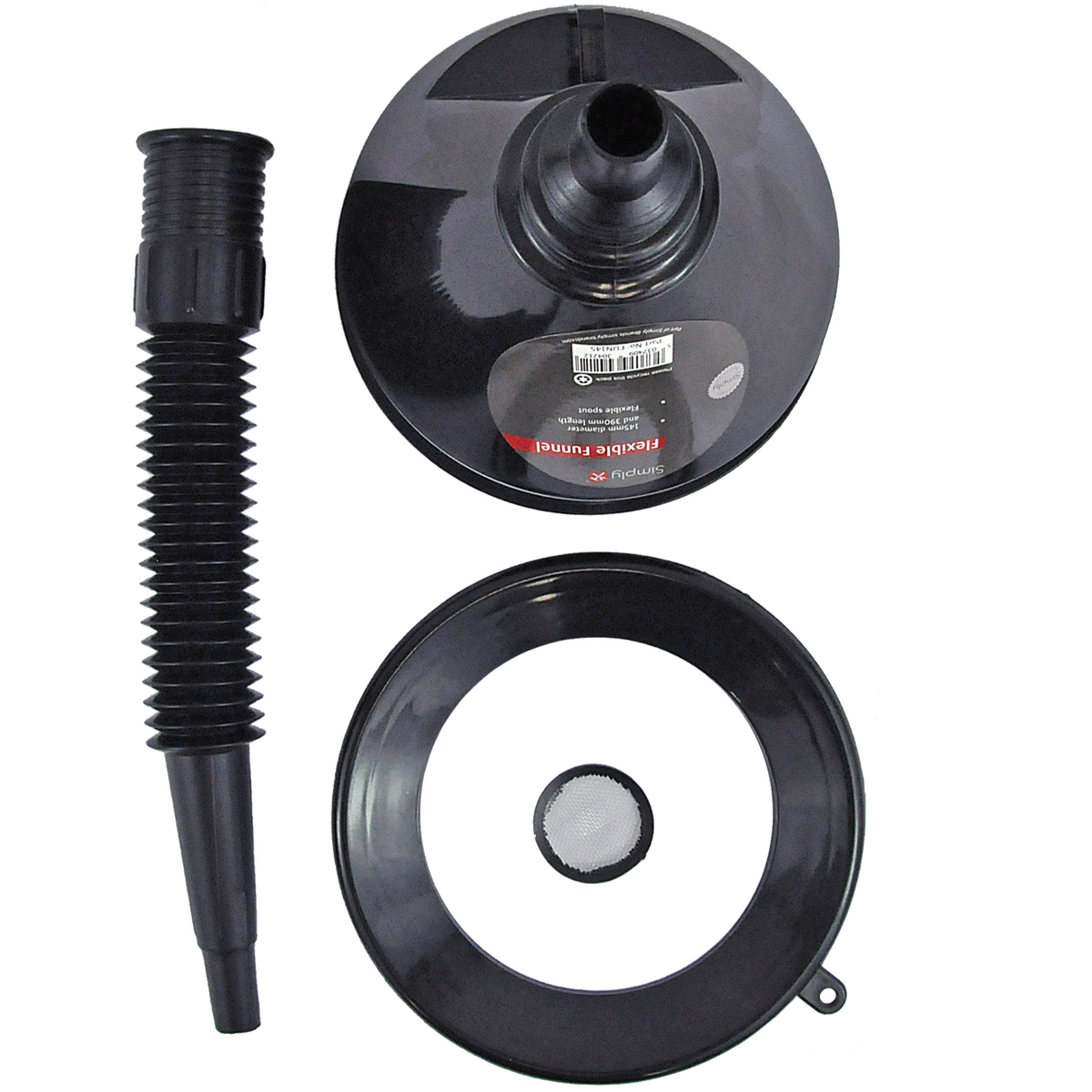 collapsible flexible funnel for automotive liquids, oil and fuel filling.