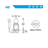 H3 453 12V 55W Halogen Headlight Bulbs; car and van replacement headlight bulbs for high visibility