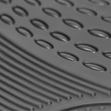 4-Piece Black Rubber Car Mat Set; durable floor mats to protect car interiors from dirt and wear