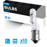 233 12V 4W Side & Tail Bayonet Bulbs Pack of 10; automotive replacement bulbs for side and tail lights