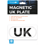 Simply Auto Magnetic UK Plate Oval Sticker Badge; car travel accessory for European road compliance