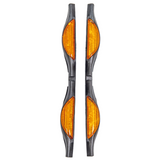 Simply Amber Round Door Guard Reflectors; car safety accessory for increased visibility and protection