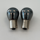 2-pack PY21W S581C Chrome Bulbs 12V 21W BAU15S; stylish automotive signal and indicator bulbs
