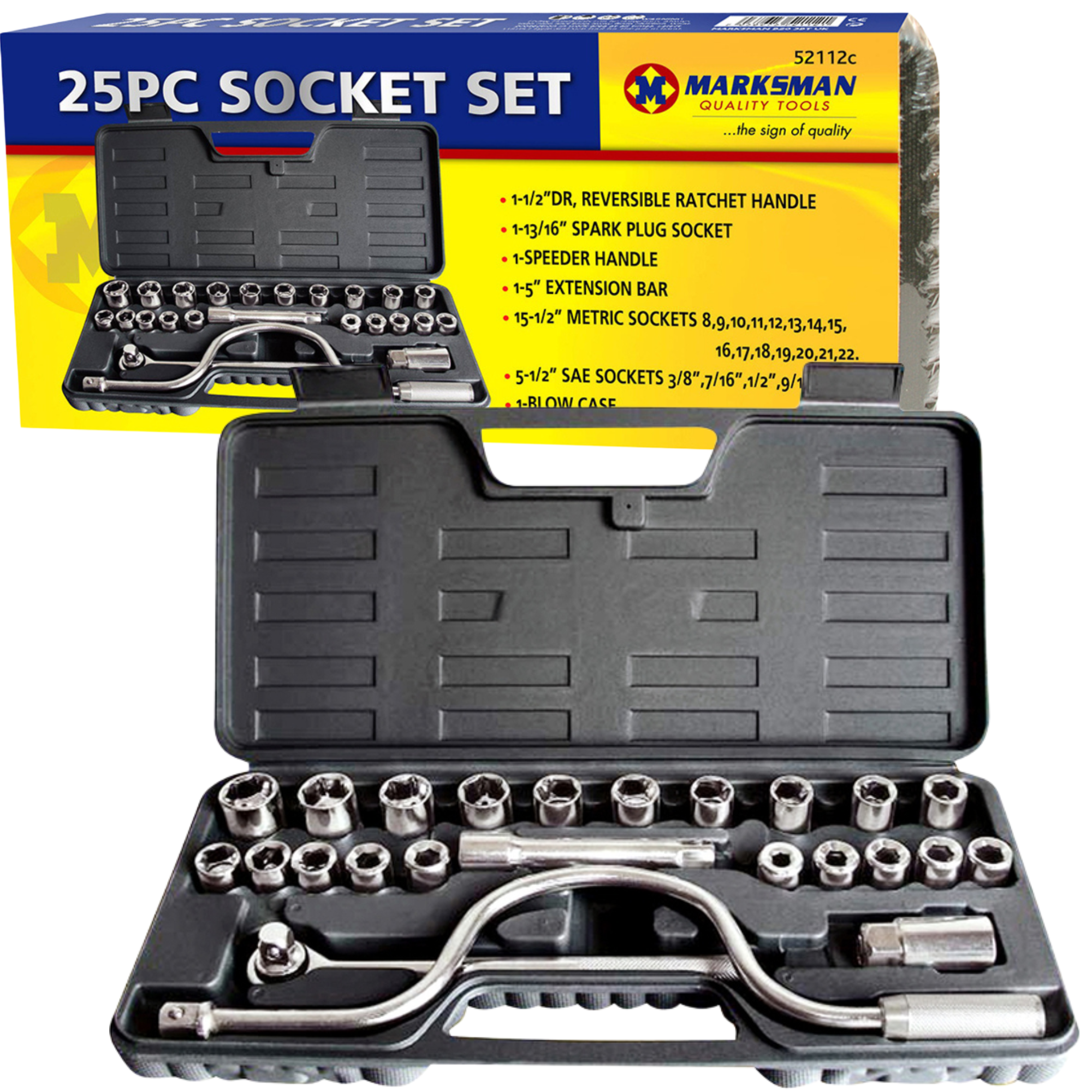 25 Piece Compact Socket Set