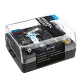 Compact Universal Car Bulb Kit; includes common replacement bulbs for headlights, indicators, and interior lights