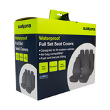 Sakura Full Set Waterproof Car Seat Covers; protects seats from spills, dirt, and pet damage while providing a comfortable fit
