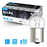 10-pack R10W S245 12V 10W BA15S car bulbs for indicators, side lights, and interior lighting
