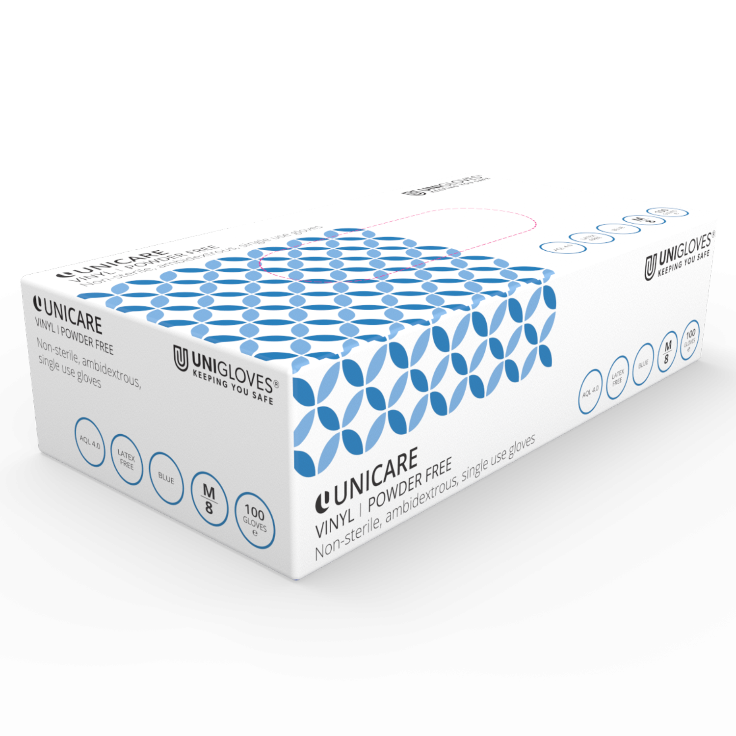 Unigloves Blue Gloves Box Of 100