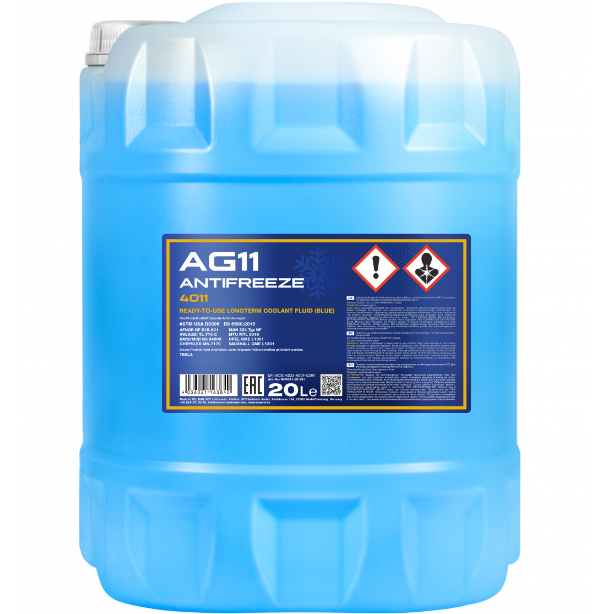 MANNOL Antifreeze AG11 (-40 °C) Longterm 4011 20L