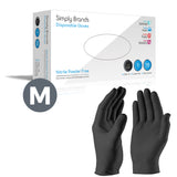 Simply Sanitize 100pk Medium Black Nitrile Gloves
