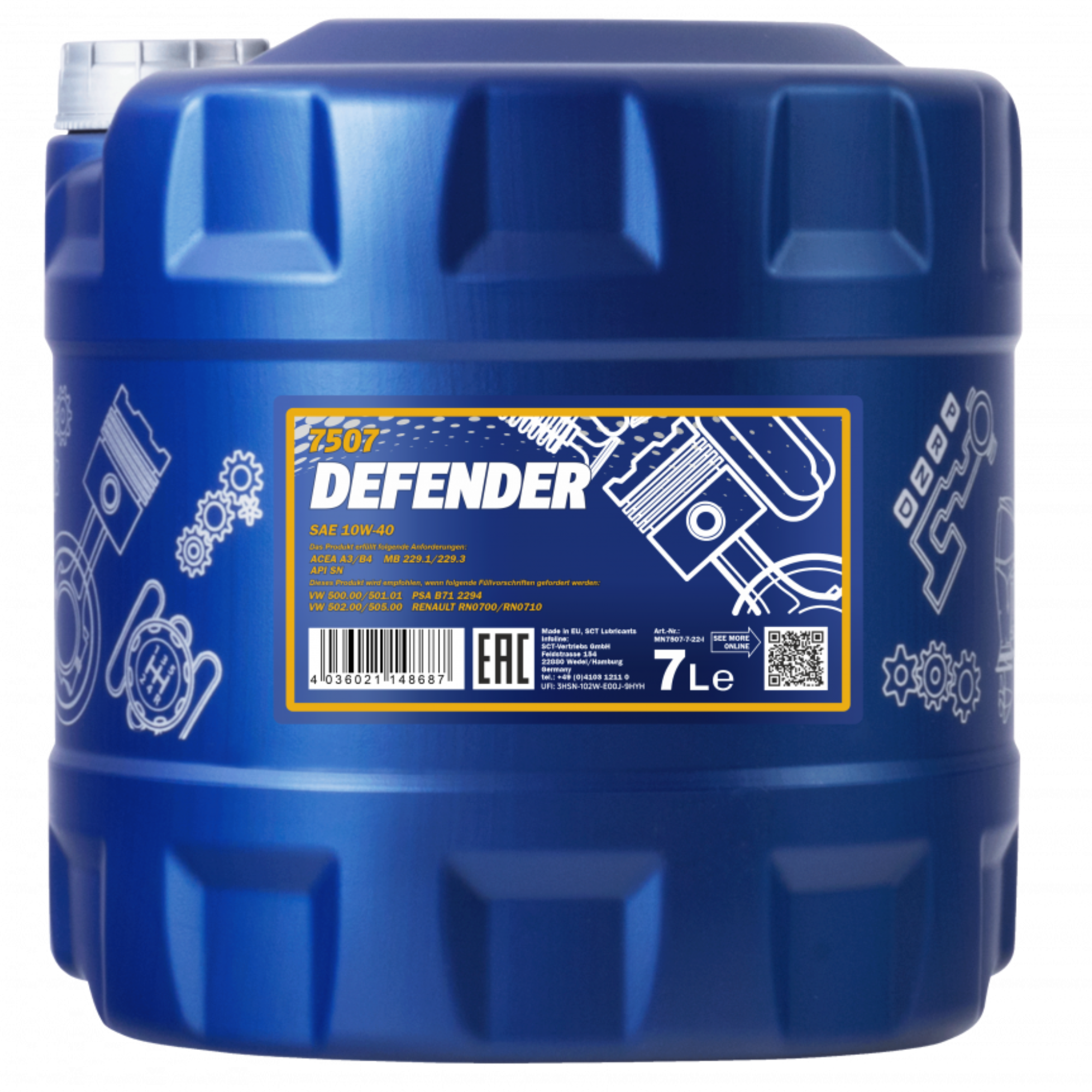 MANNOL Defender 10W-40 7507 7 L