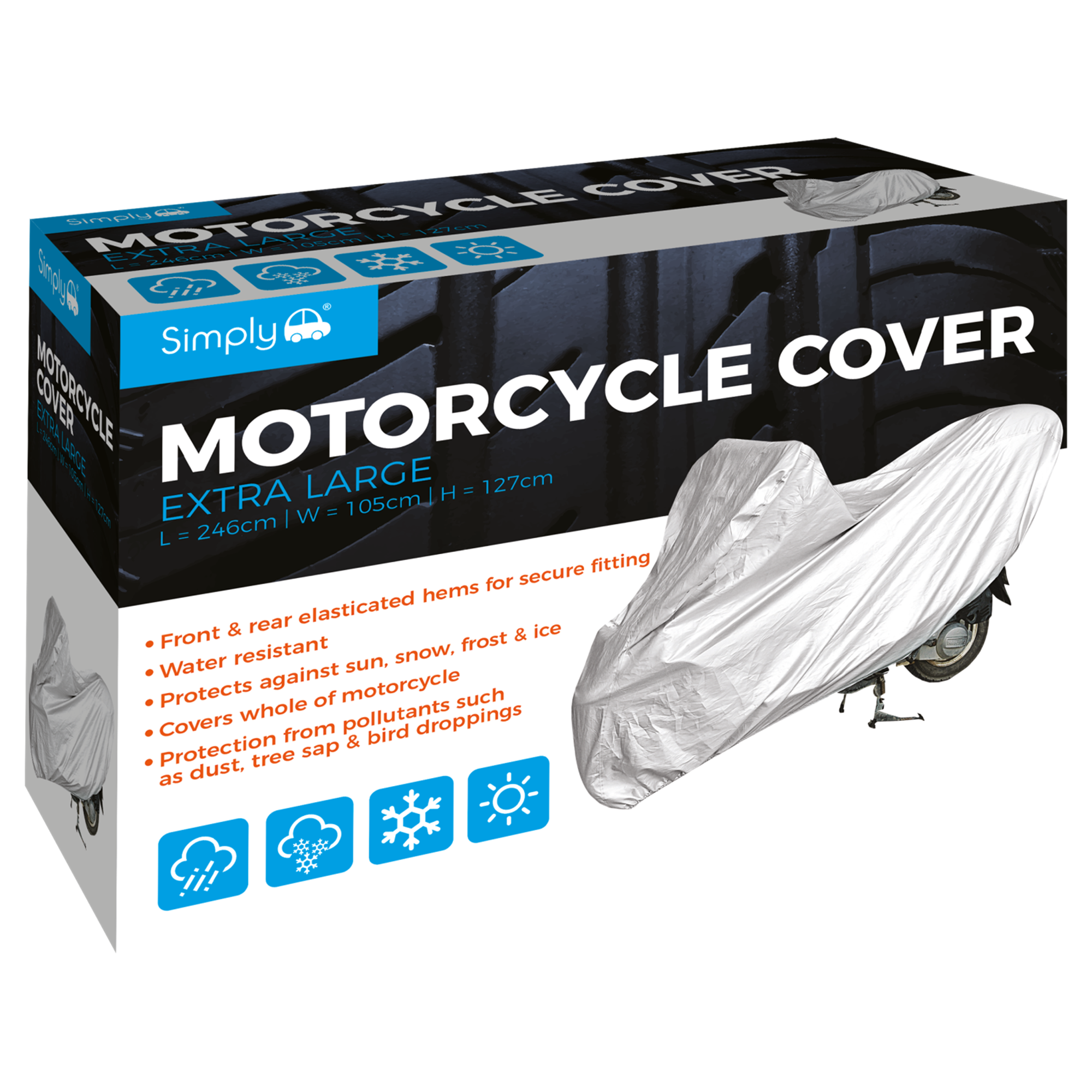 Simply Auto 'XL' Motorcycle Cover