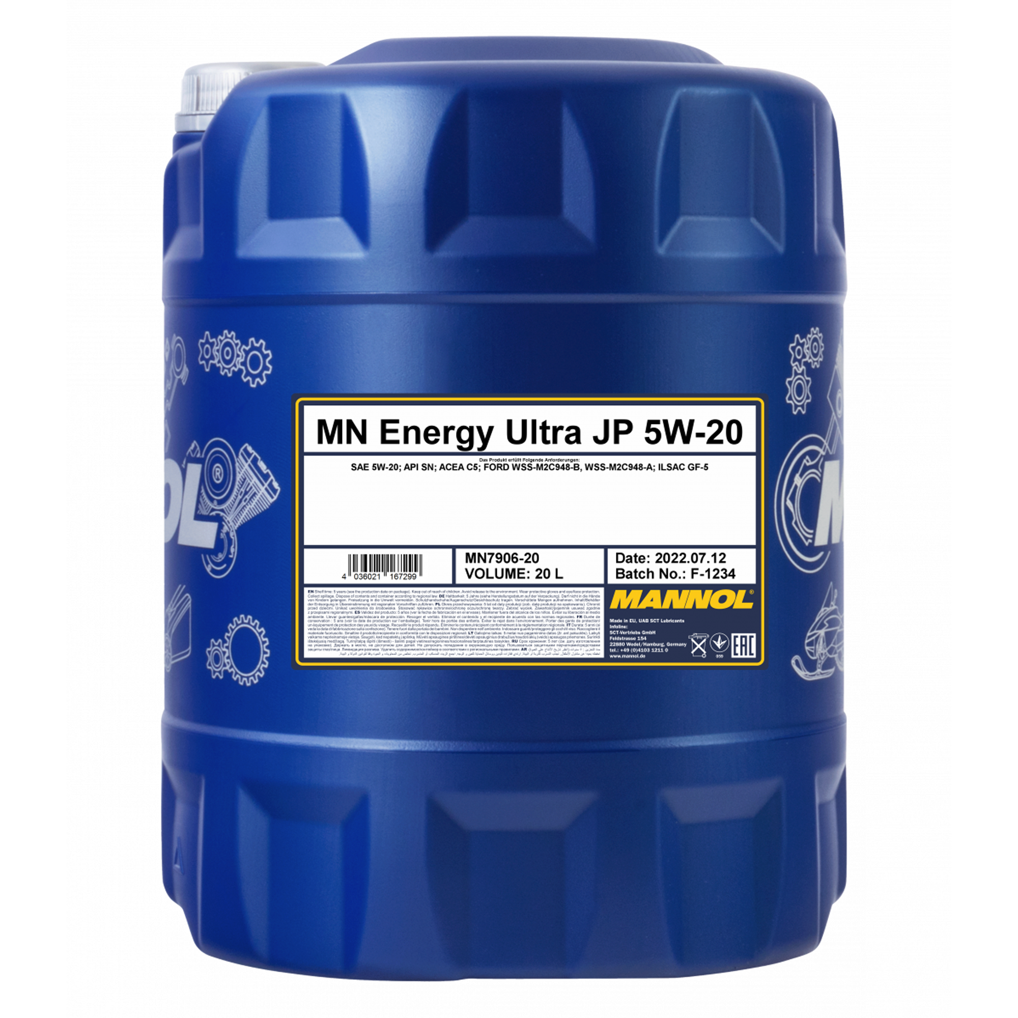 MANNOL Energy Ultra JP Engine Oil 5W-20 20L