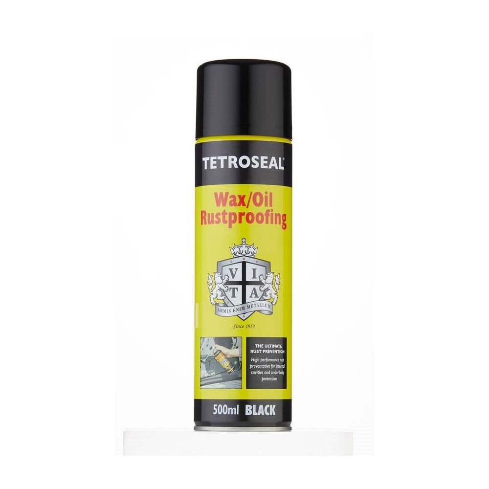 Tetroseal Wax Oil Rustproofing Black Aerosol 500ml