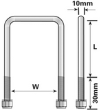 Maypole 50 X 50mm U Bolt & Nuts