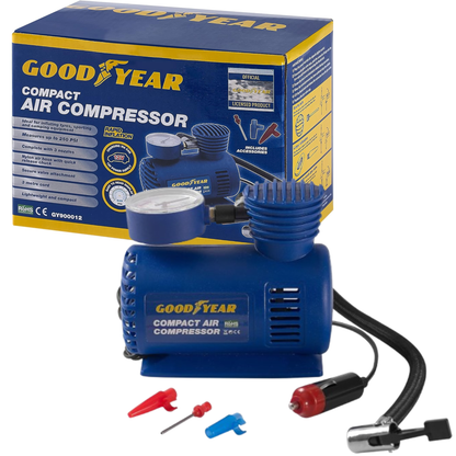 Goodyear Mini Air Compressor 12V Inflator for Tires Sports Balls Camping Gear