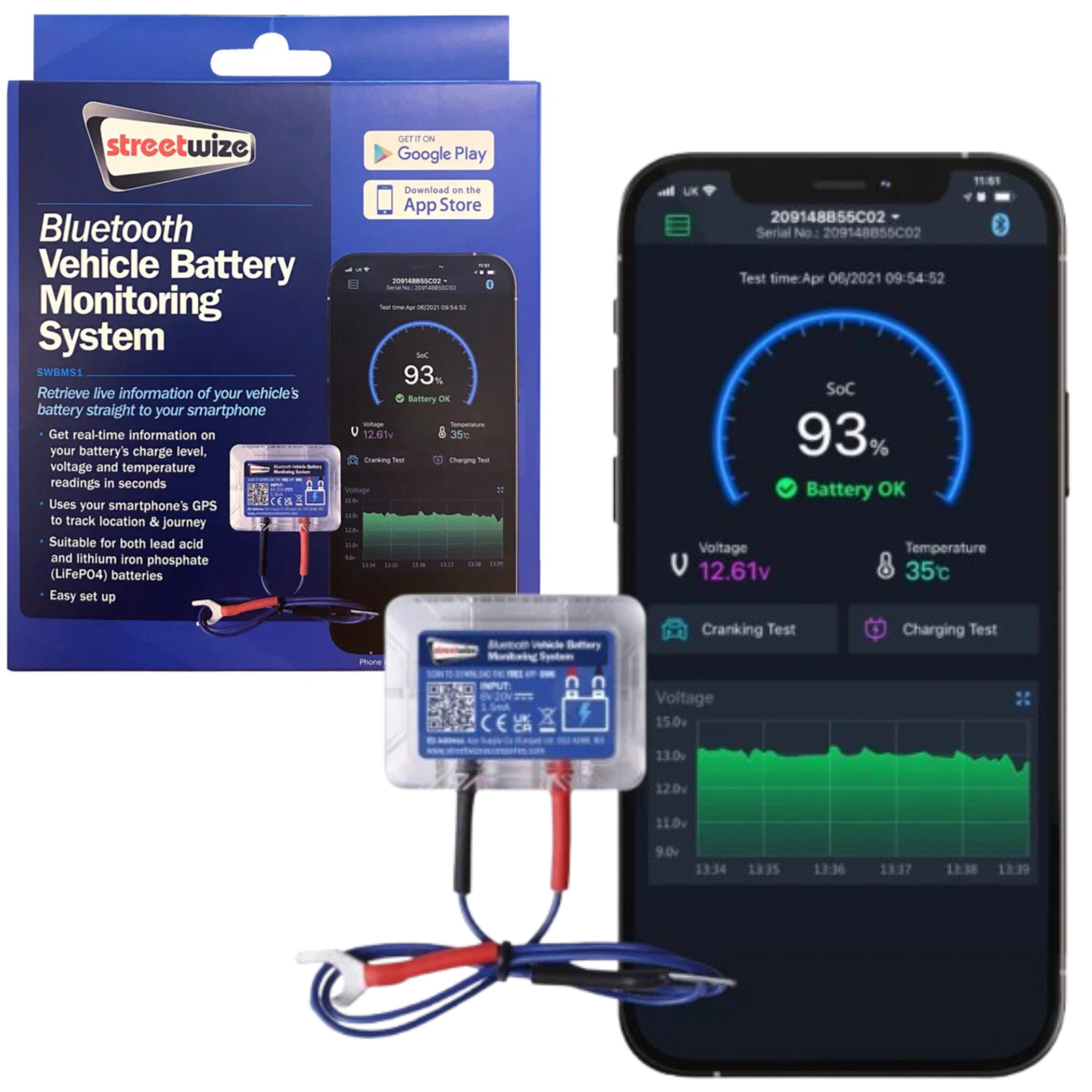 Streetwize Bluetooth Battery Monitoring System