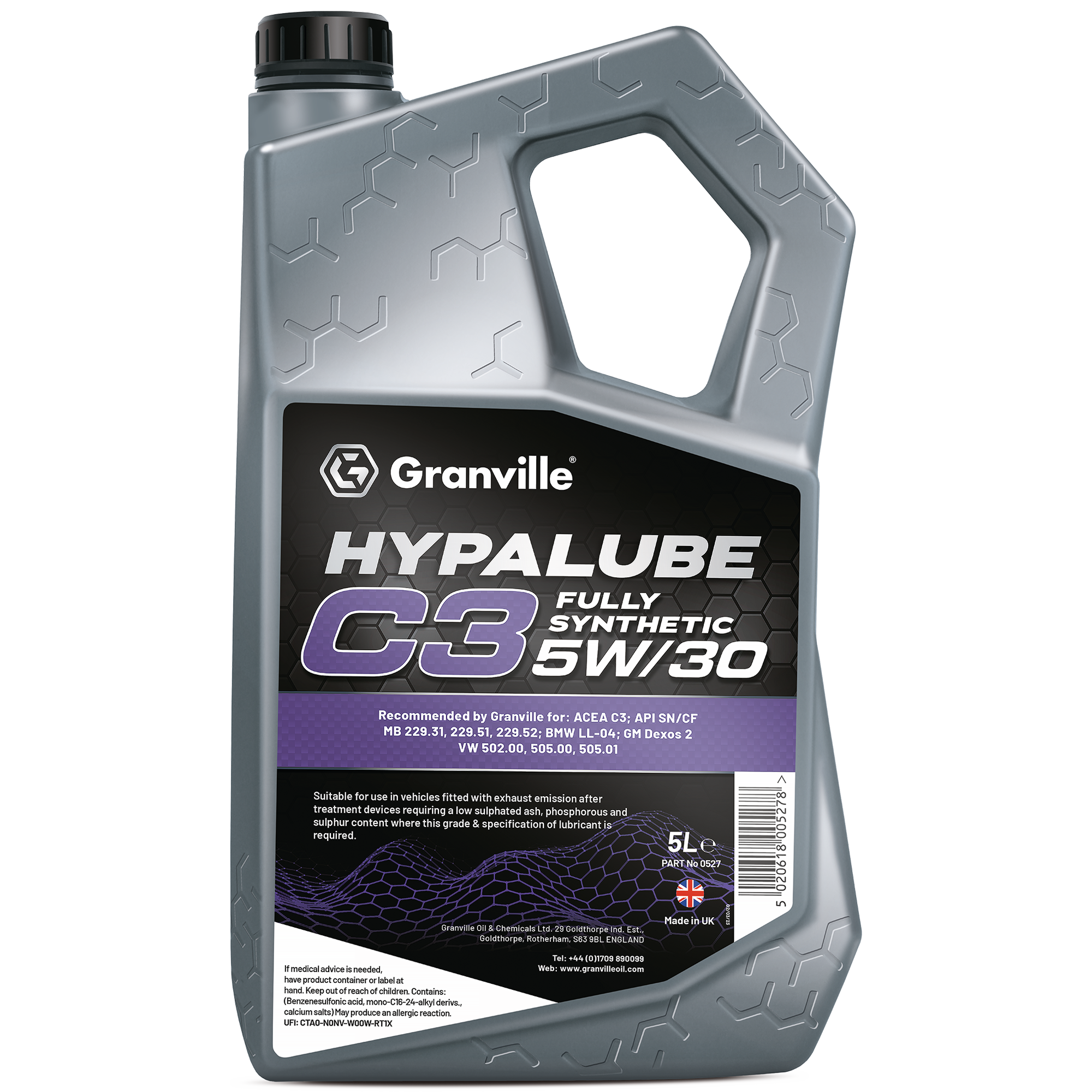 Granville Hypalube C3 Fully Synthetic 5W/30 5 Litre
